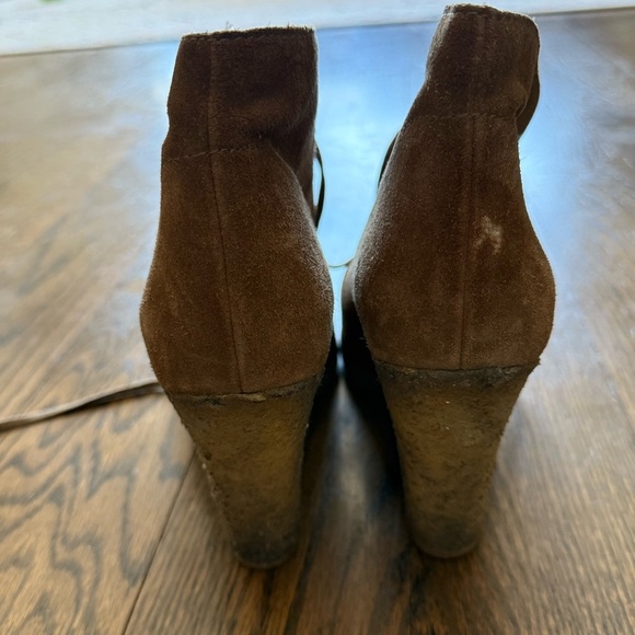 Prada Chestnut Lace-up Bootie Size 37.5 - Picture 3 of 7